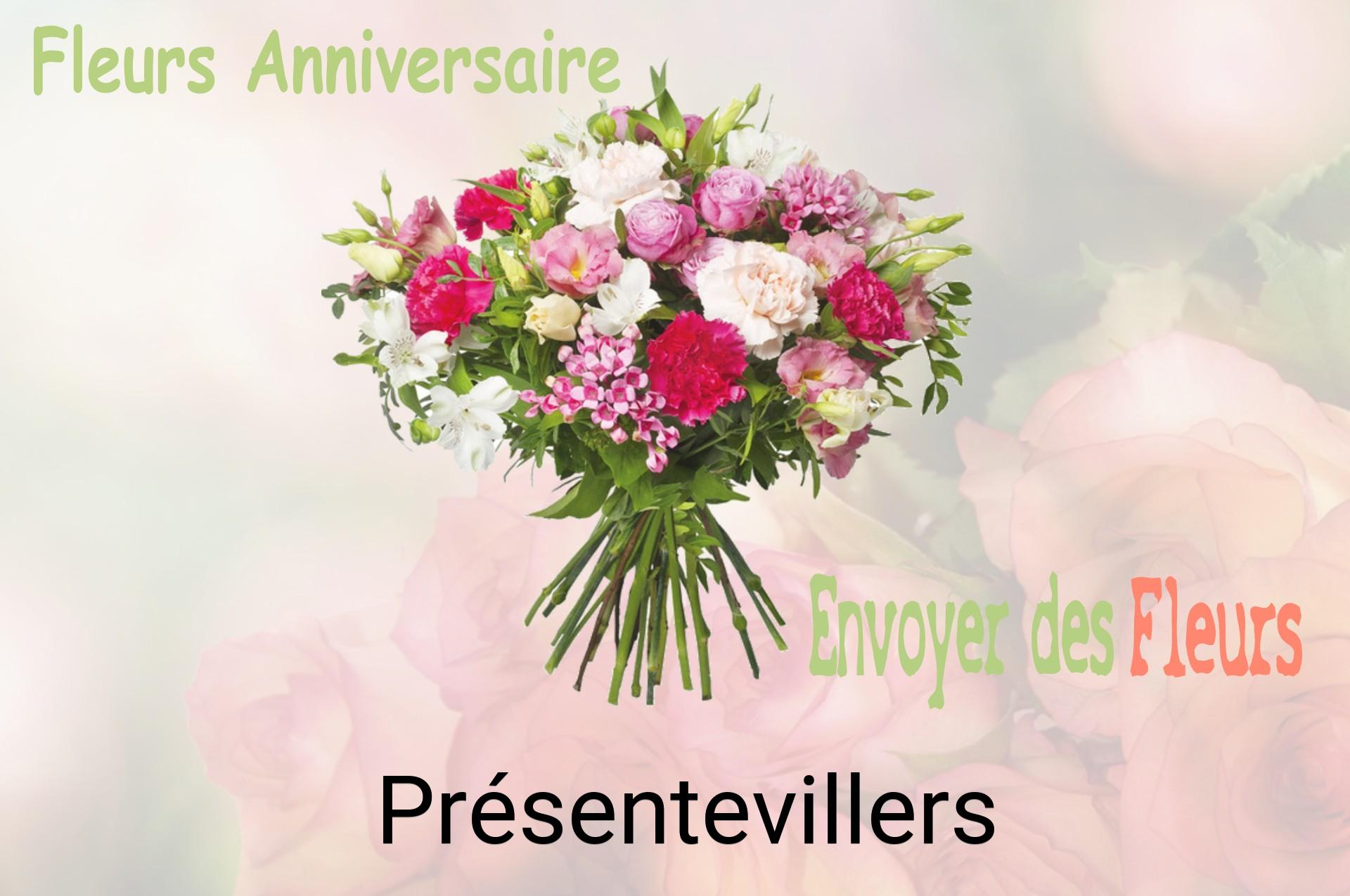 Bouquet de fleurs d’anniversaire livré à Présentevillers