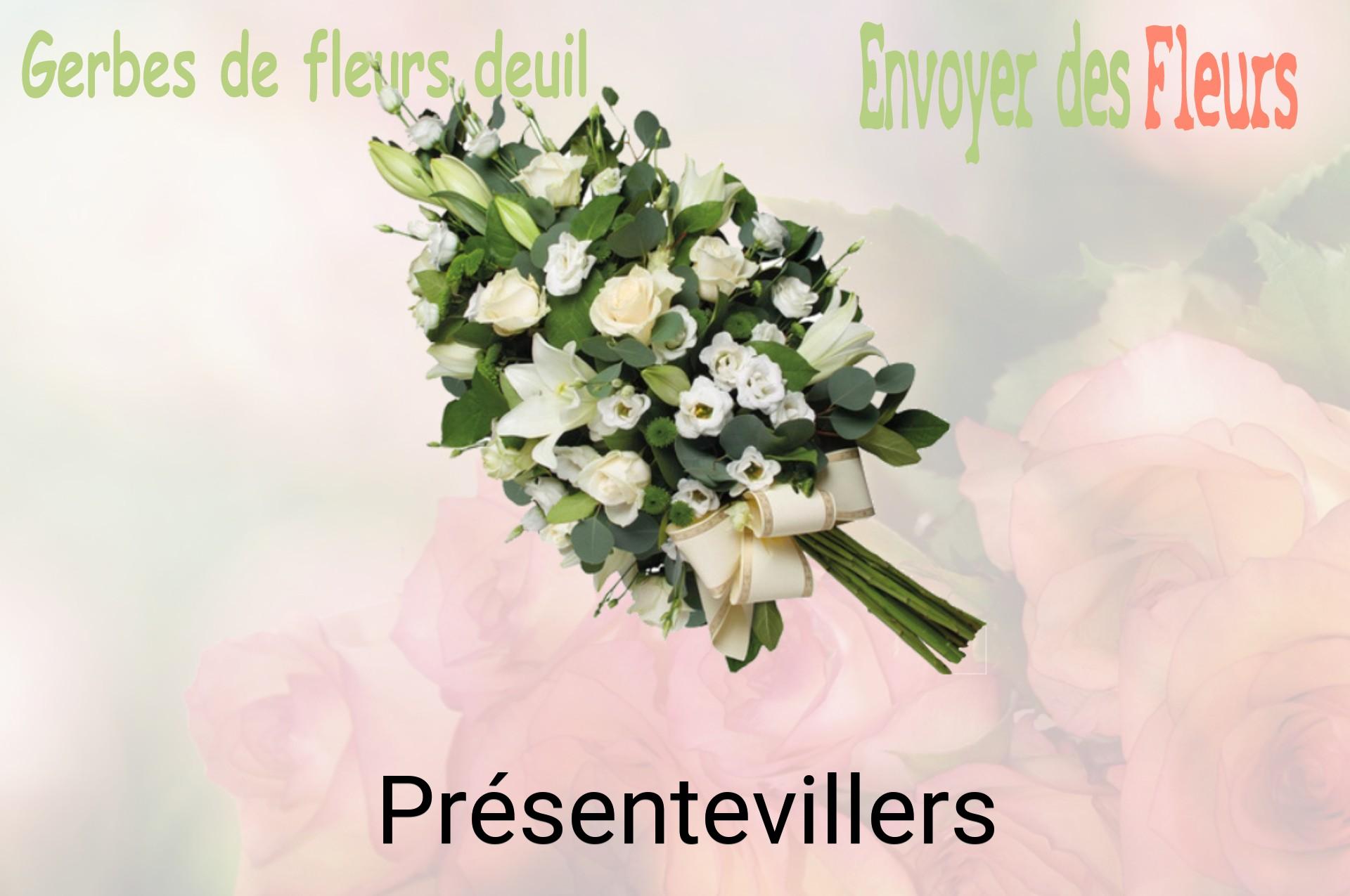 Gerbe de fleurs de deuil livrée à Présentevillers